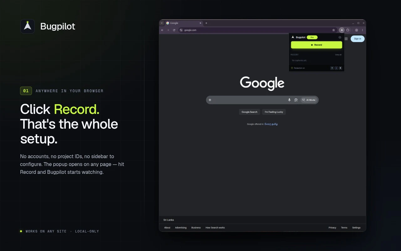 Bugpilot screenshot 1