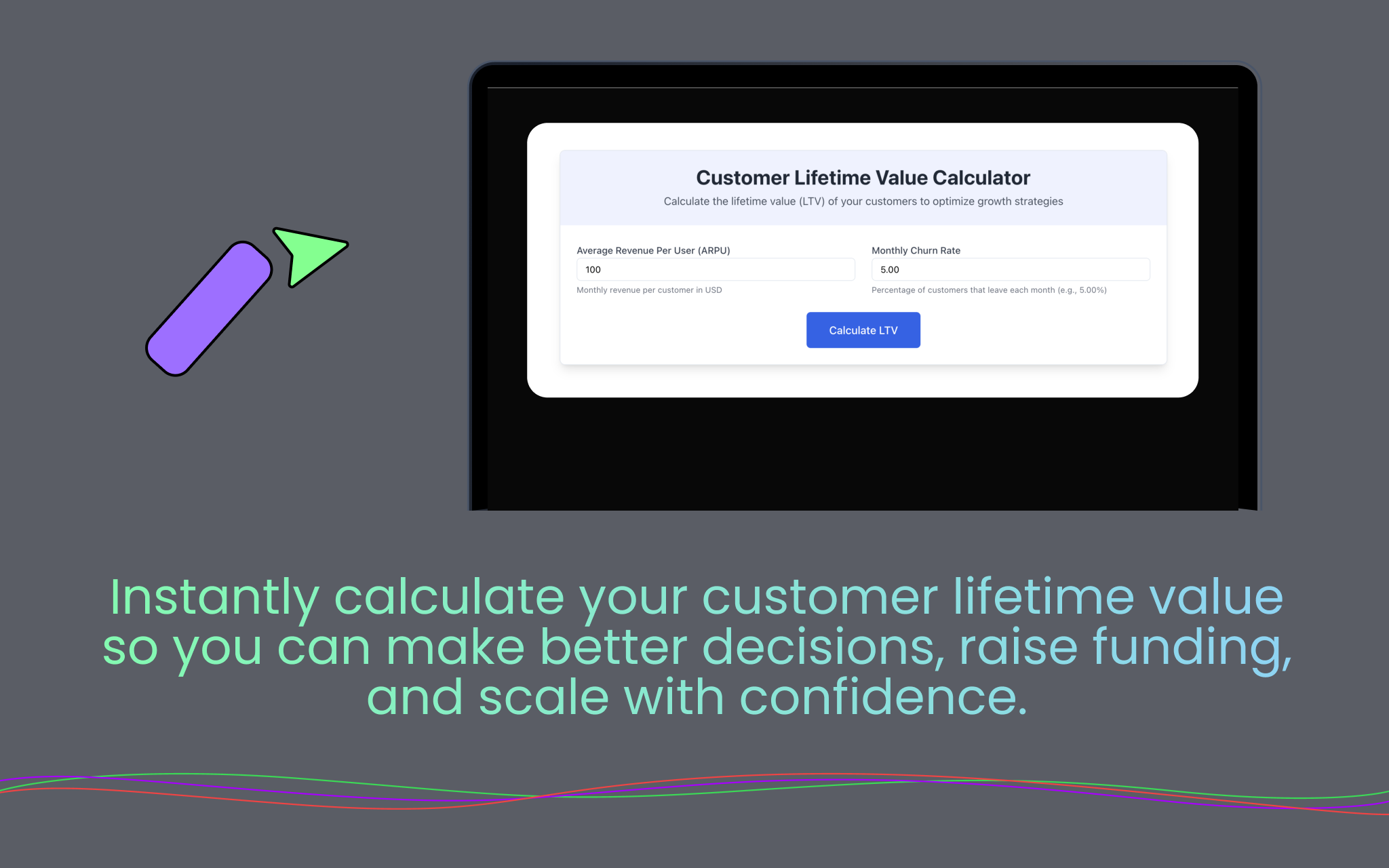 SaaS LTV Calculator screenshot 2