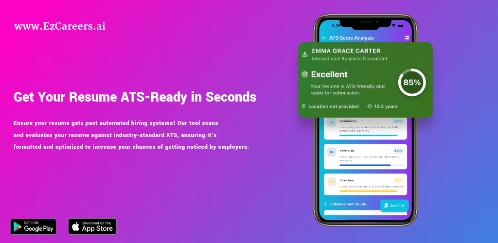 EzCareers.ai - एआई के साथ अपने करियर को सुपरचार्ज करें मीडिया 2
