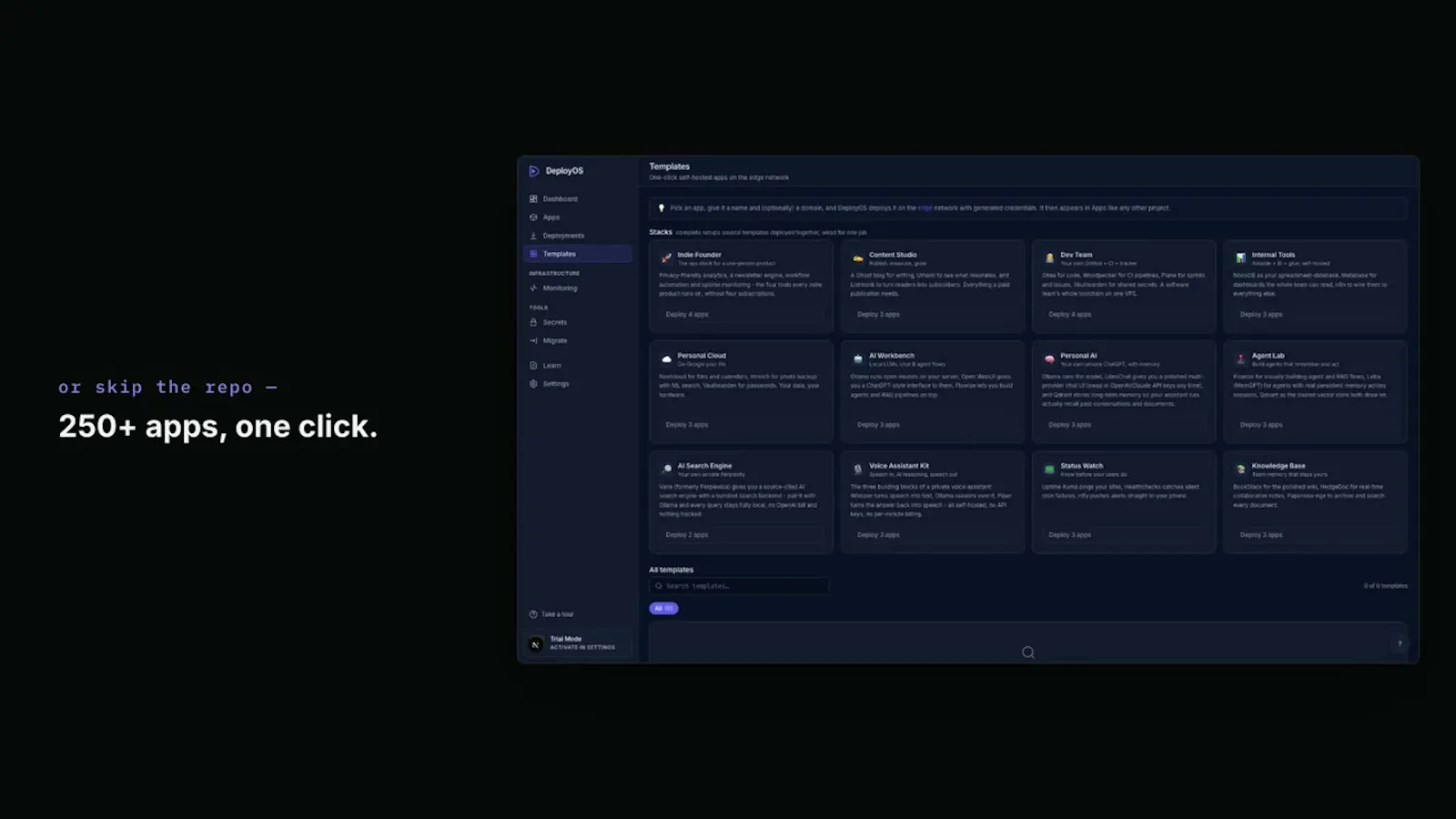 DeployOS screenshot 1 (video preview)