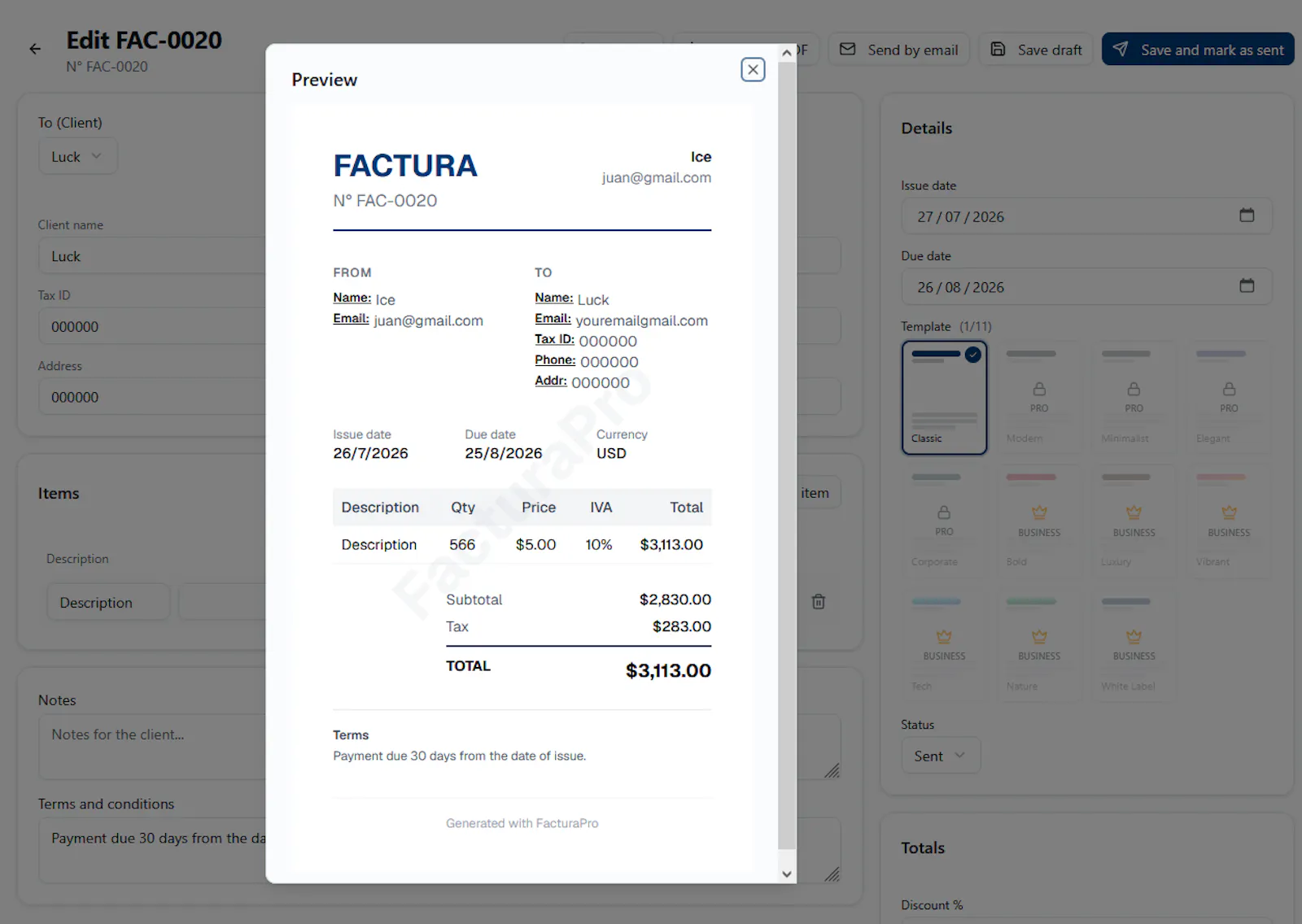 FacturaPro screenshot 5