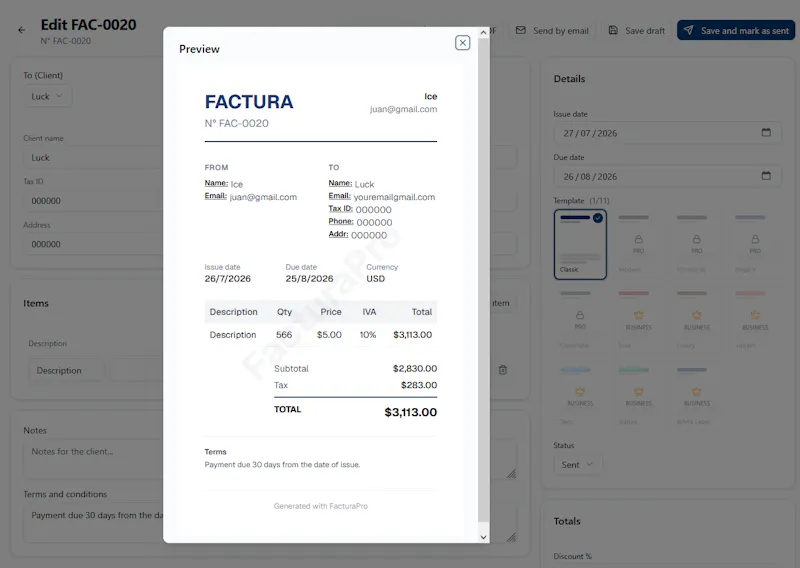 FacturaPro screenshot 5