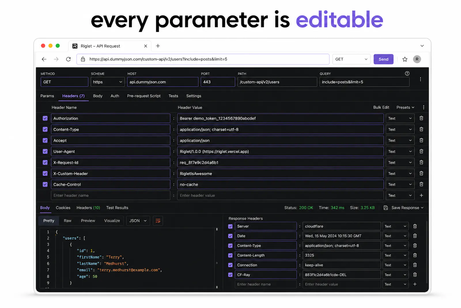 Riglet screenshot 2
