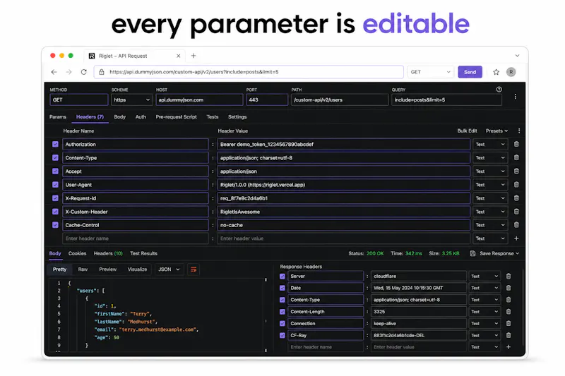 Riglet screenshot 2