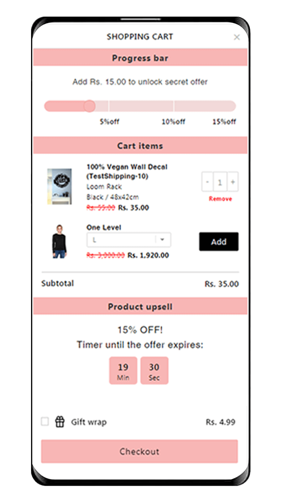 Media Icart Cart Laci keranjang upsell - Di Cart Upsell & Cross Jual Tawaran |CART PAGE |Laci kereta 7