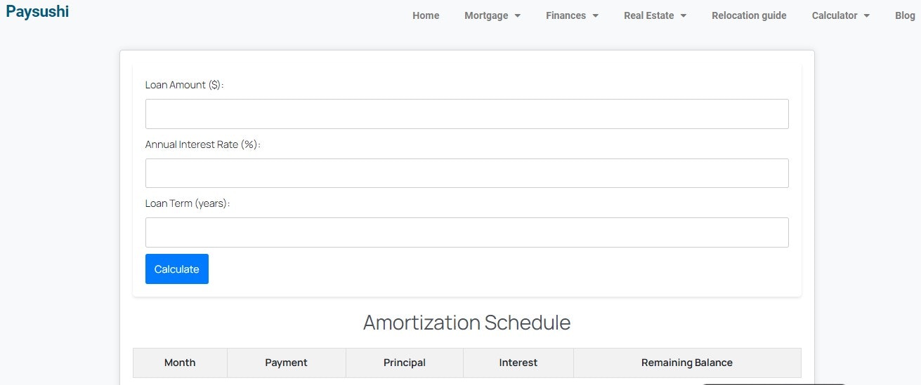 Paysushi Mortgage Hesap Makinesi - Kullanışlı çevrimiçi kredi ve ipotek hesaplayıcıları medya 4