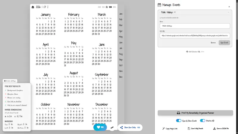 My Remarkably Organized Planner Wizard screenshot 4