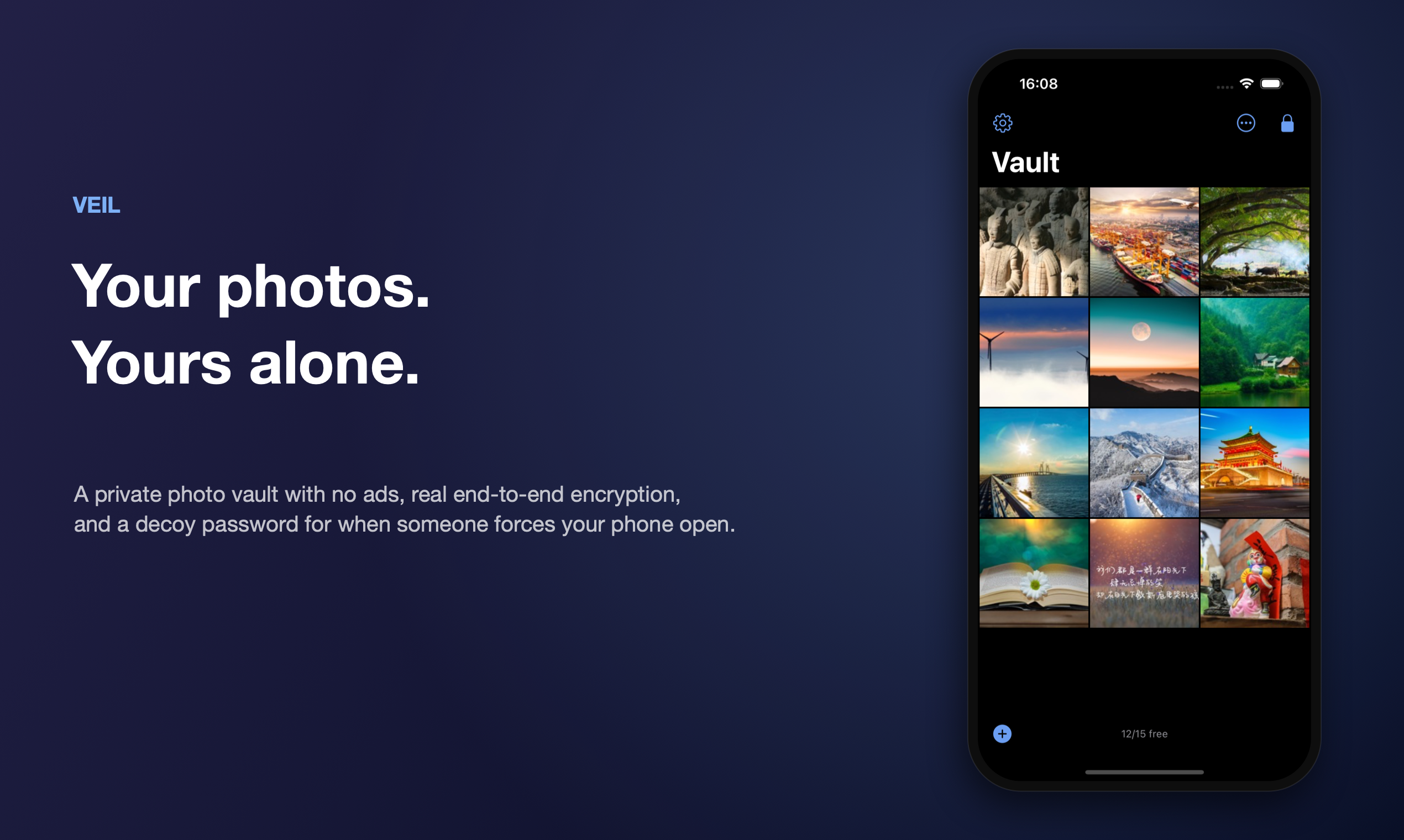 Veil — Private Photo Vault gallery image
