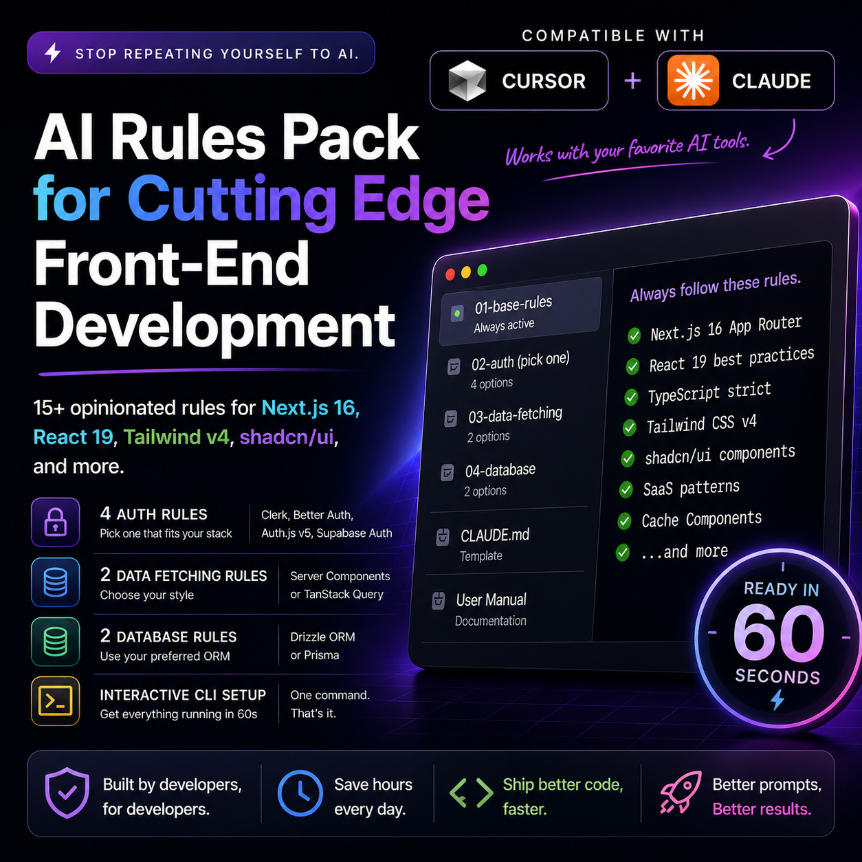 AI Rules Pack for modern FE Development  gallery image