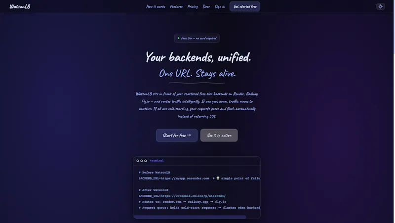 Multi Backend Load Balancer screenshot 1