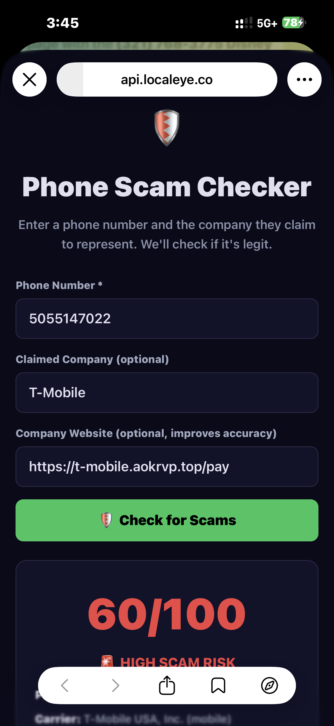 Local-Eye — Phone Scam Checker gallery image