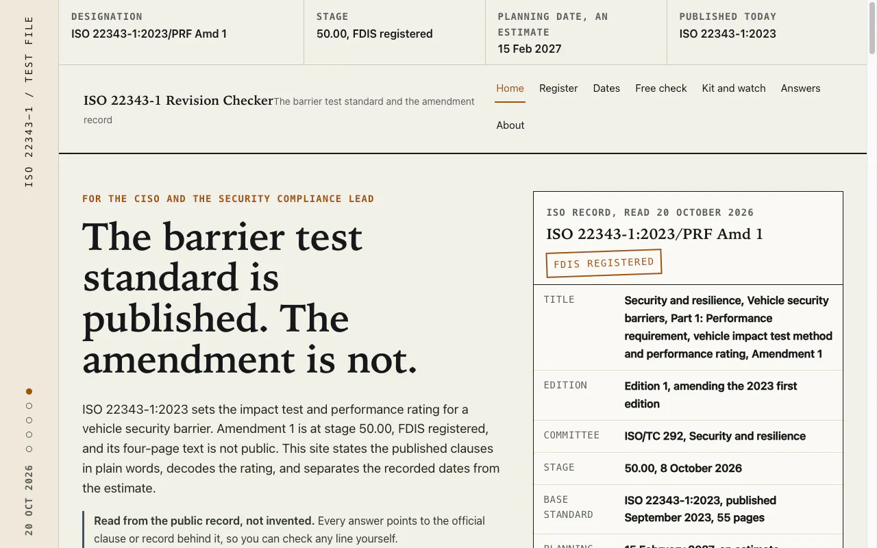 ISO 22343-1 Revision Checker gallery image
