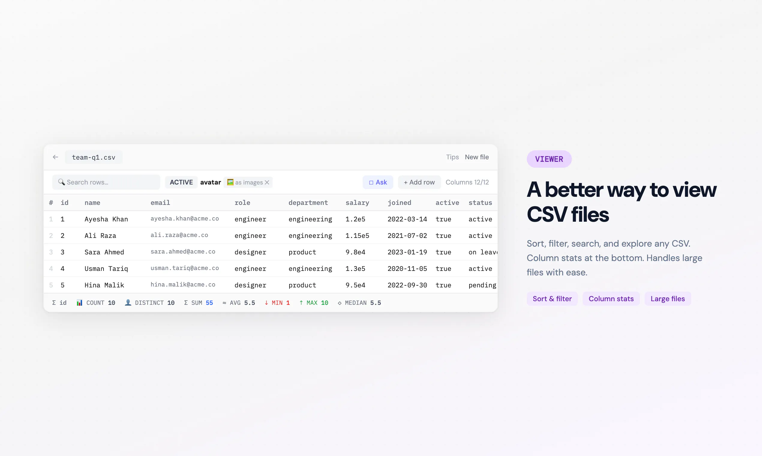 csvdiff.app gallery image