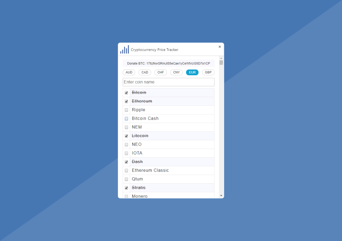 Cryptocurrency Price Tracker gallery image