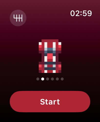 Winziges Rennwagen - Retro Pixel Racing.Für Apple Watch gebaut. Medien 7