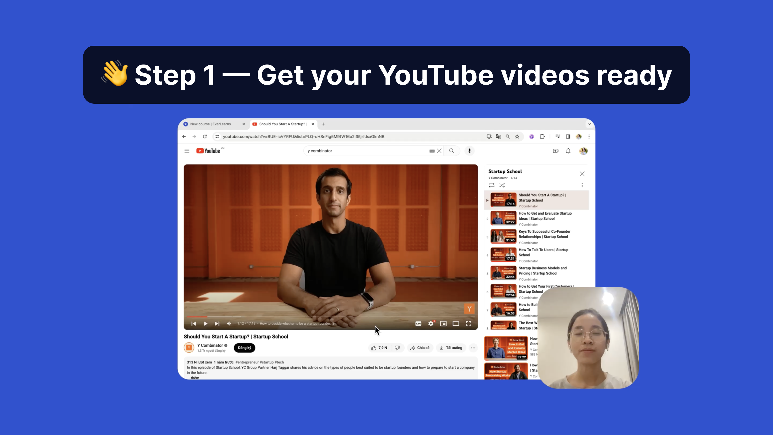 everlearns-for-youtube - Turn any YouTube playlist into a course in 5 minutes