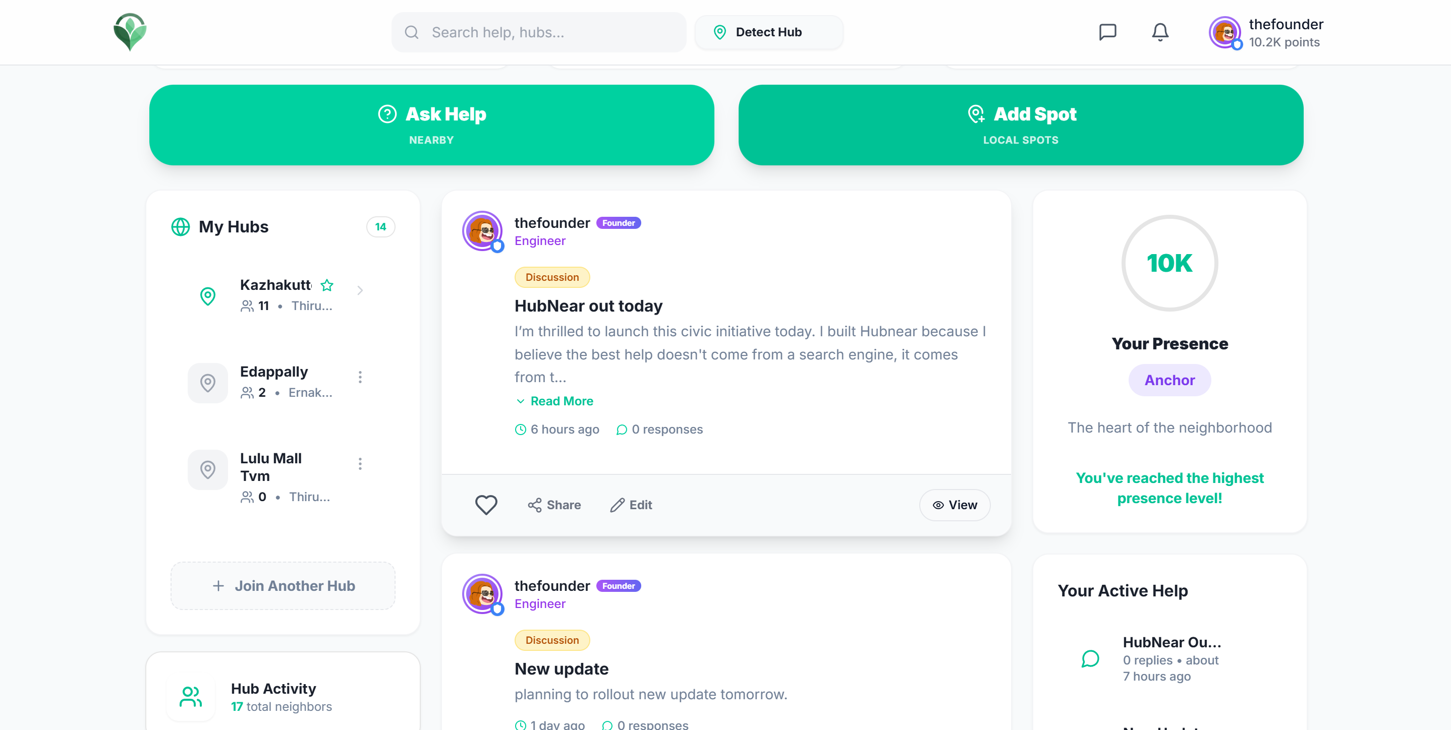 HubNear - Screenshot 2 showing product features and functionality