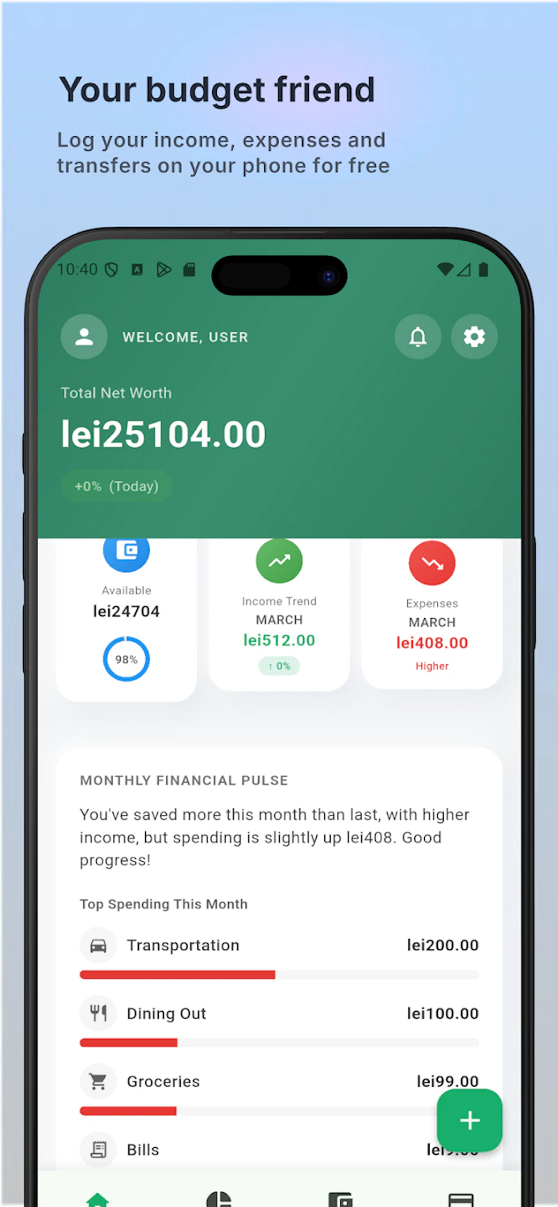 Budget Planner App MoneyTrack screenshot 3