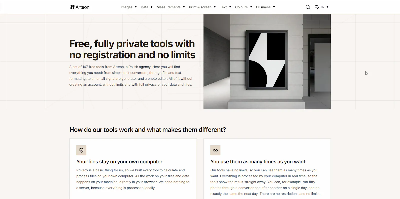 Privacy-first ecosystem of web tools screenshot 1