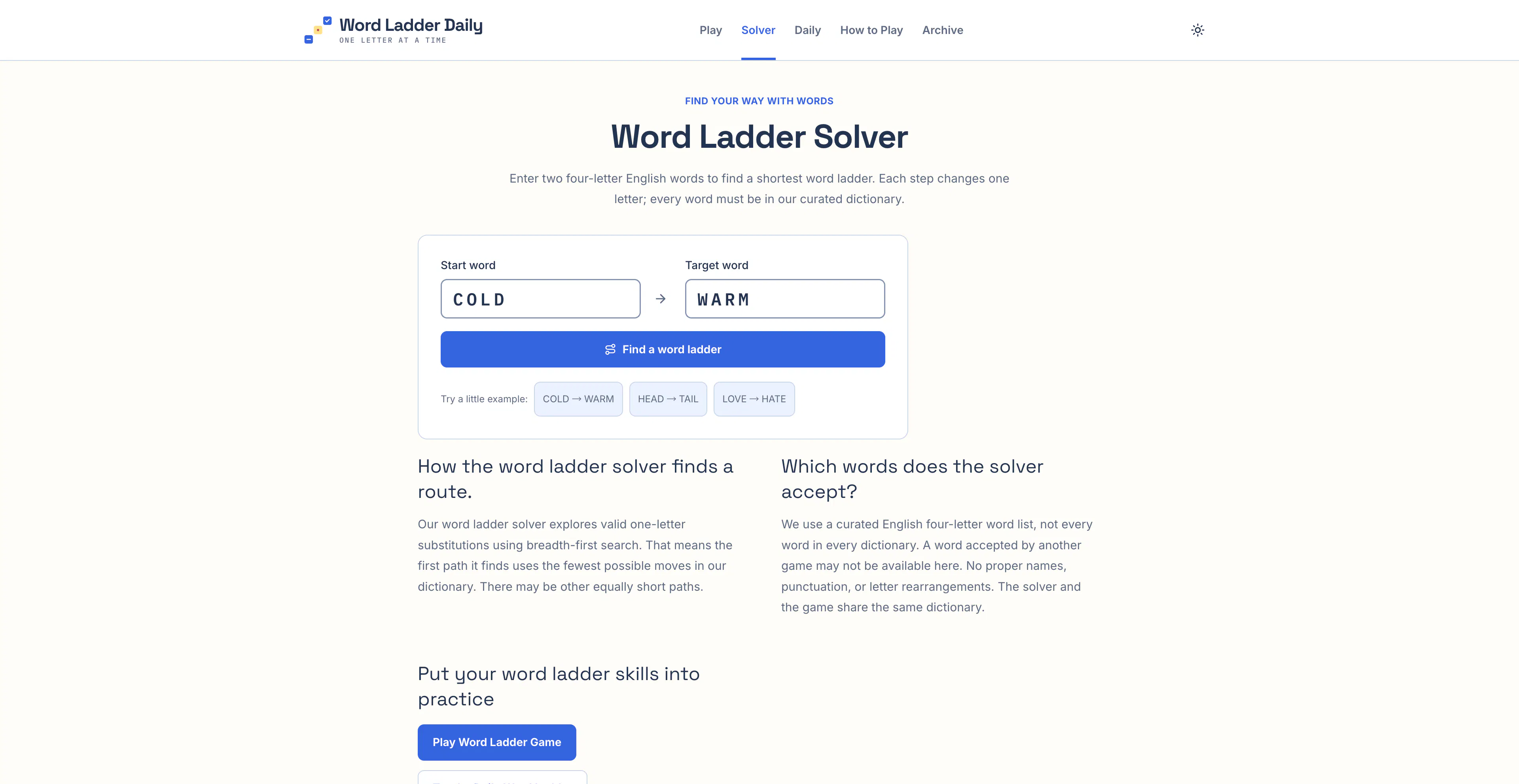 Word Ladder Daily gallery image