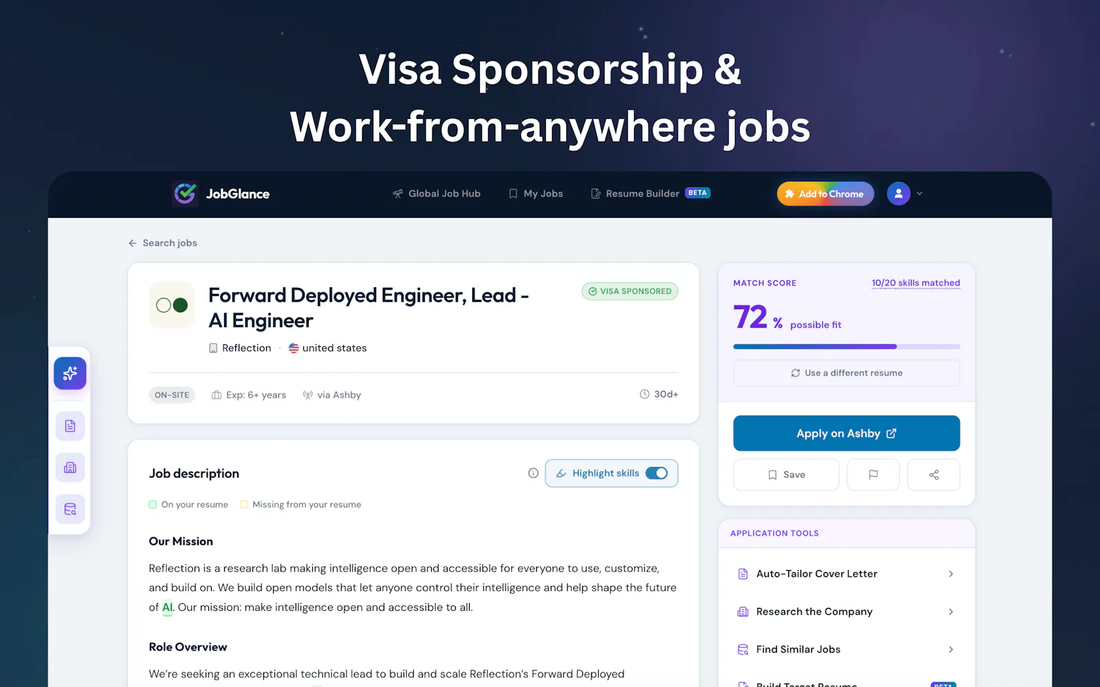 JobGlance screenshot 2