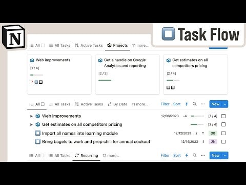 startuptile Task Flow-Manage your projects tasks and recurring events in Notion