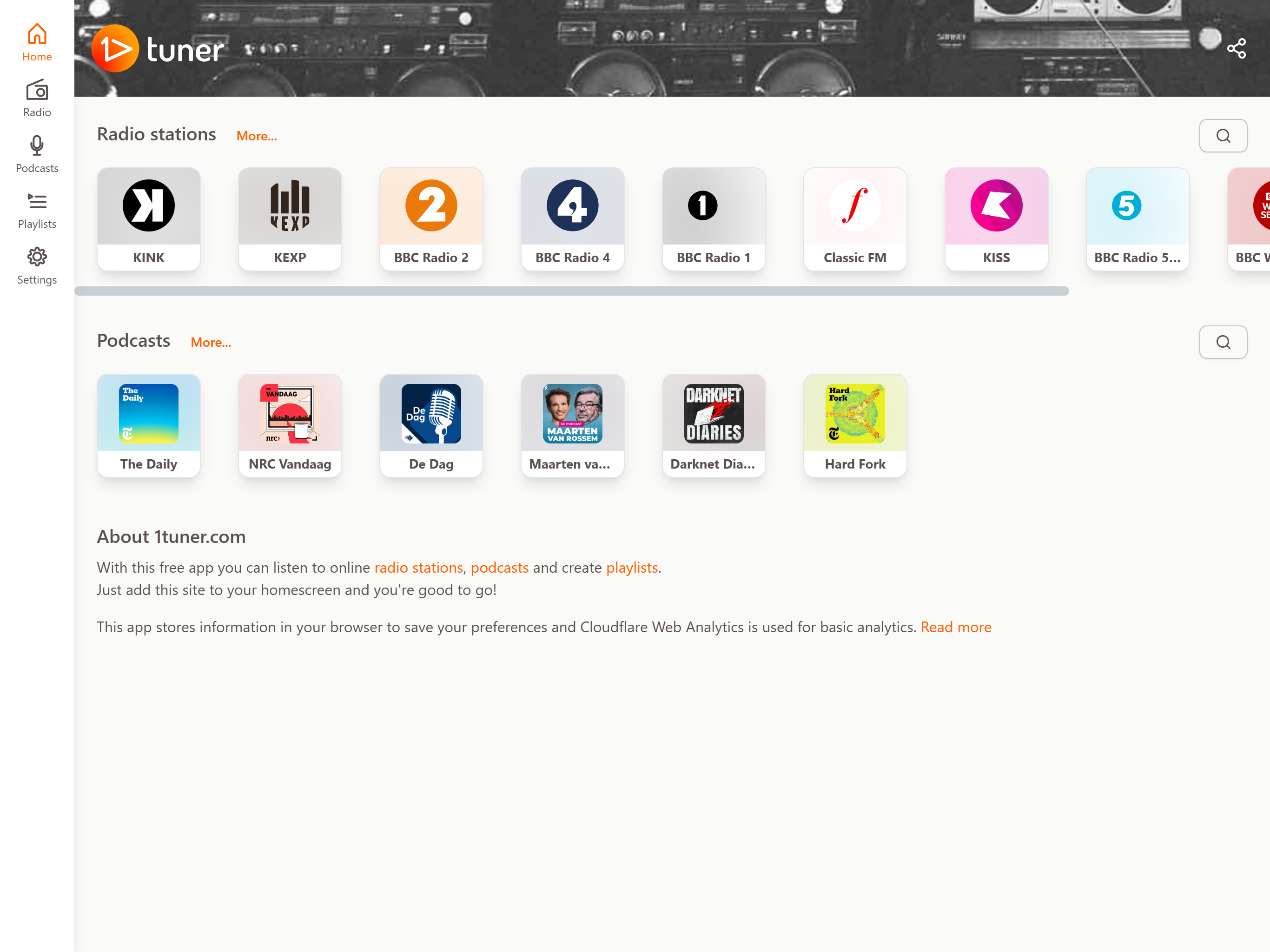 وسائط 1tuner.com - البودكاست والراديو في مكان واحد 6
