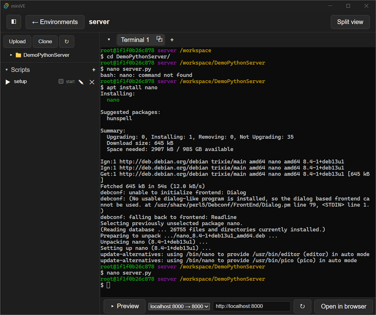 miniVE screenshot 7