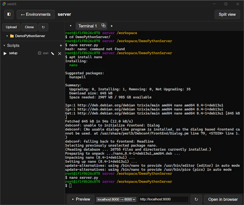 miniVE screenshot 7