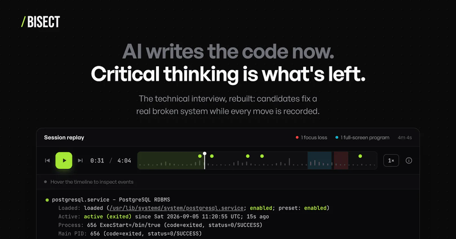 Bisect screenshot 1