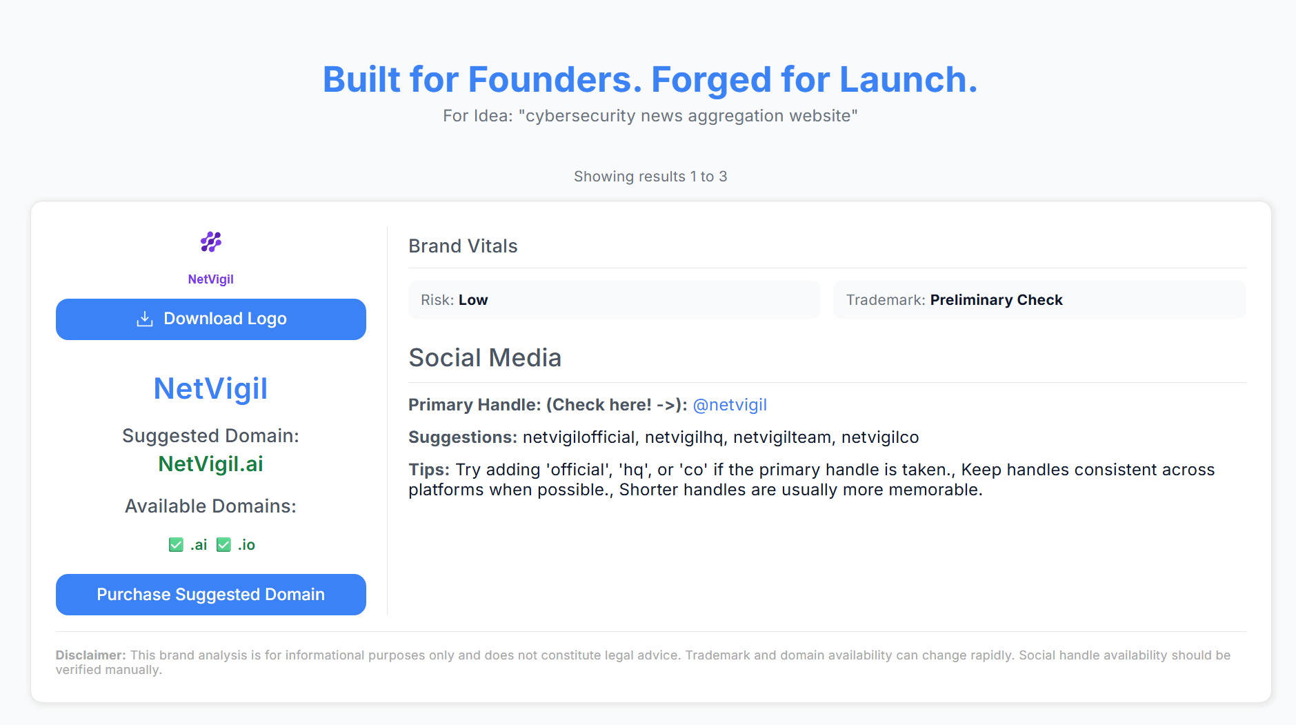 Média FoundrForge.ai - Passer d'une idée à la marque en quelques secondes 3