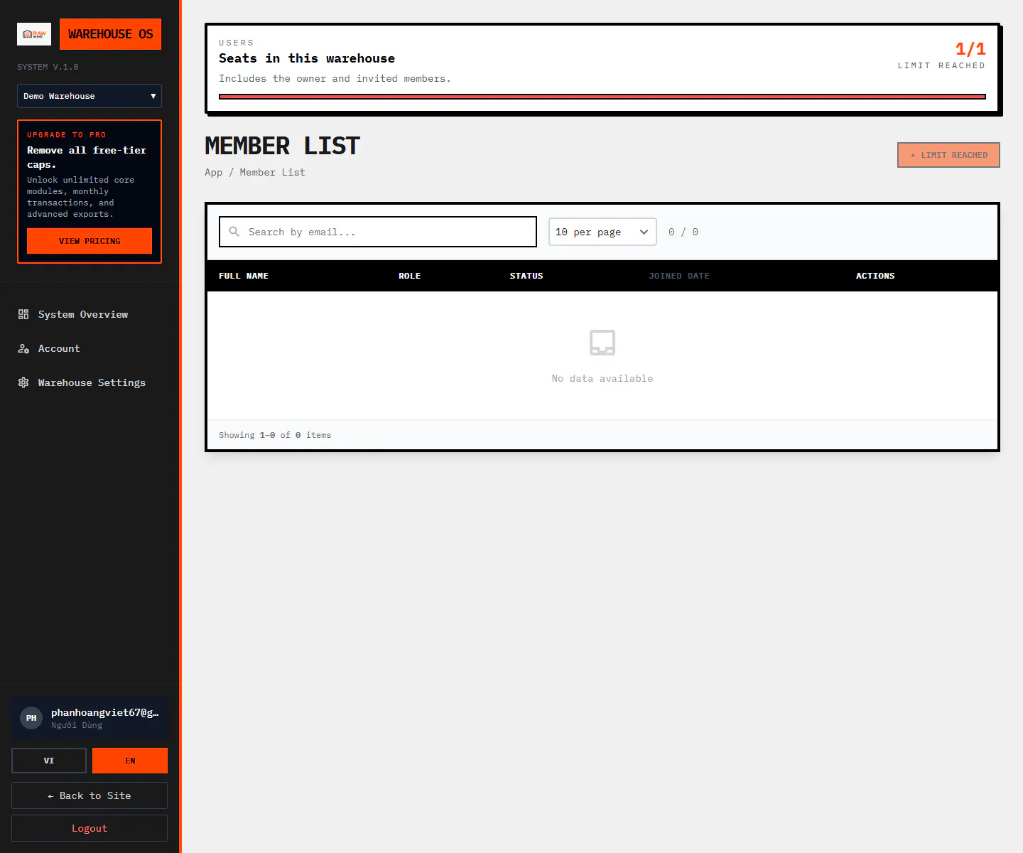 Warehouse OS gallery image