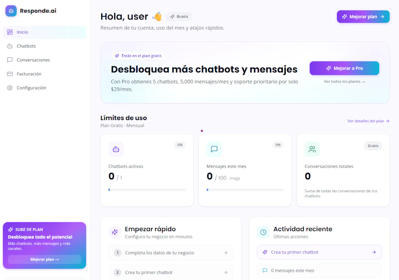 Responde.ai — Chatbots for your business screenshot 1