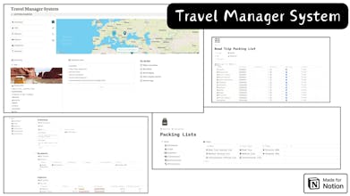 Travel Manager System (Notion Template) gallery image