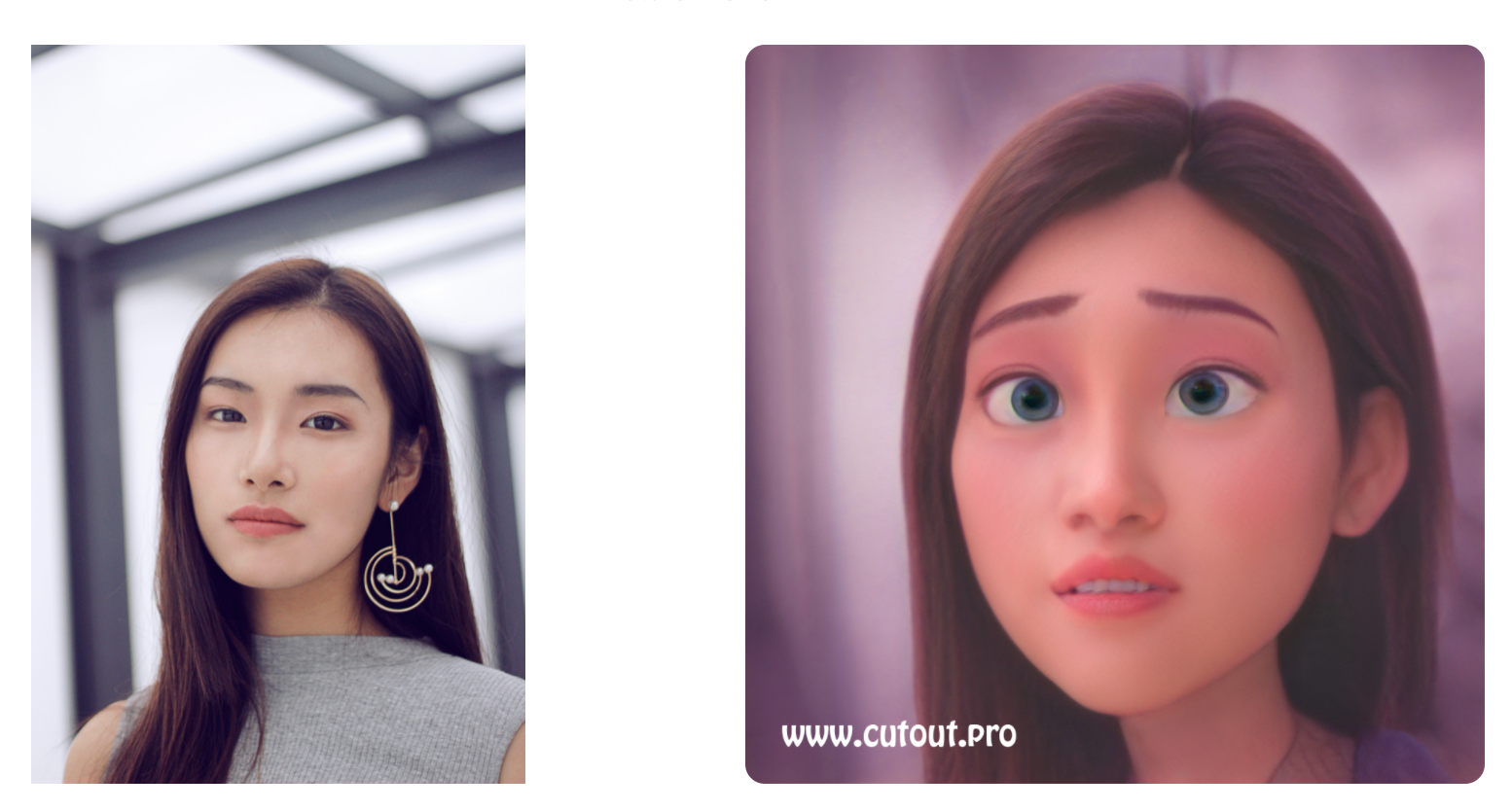 Cartoon Selfie by Cutout.pro - Turn your portrait into cartoon selfie