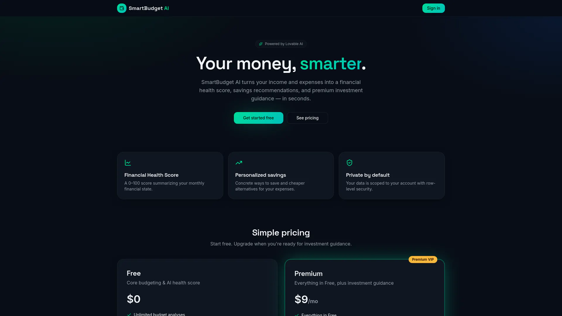 SmartBudget AI gallery image