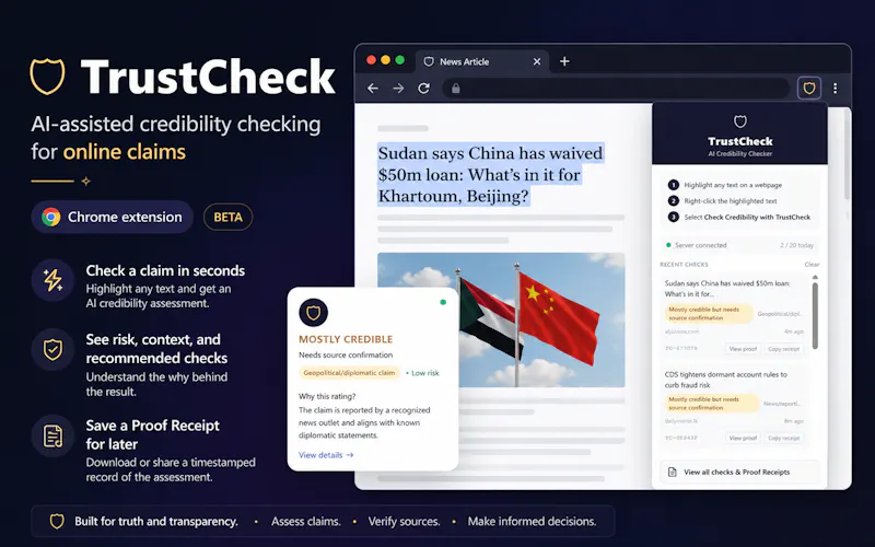 TrustCheck screenshot 2