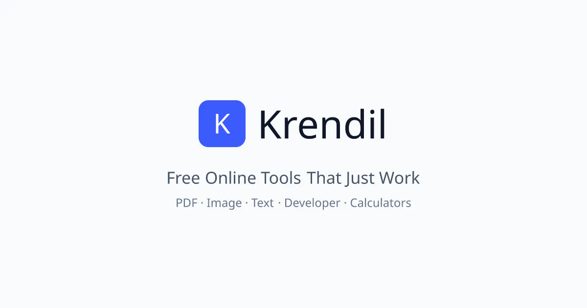 Krendil — Free Online Tools gallery image
