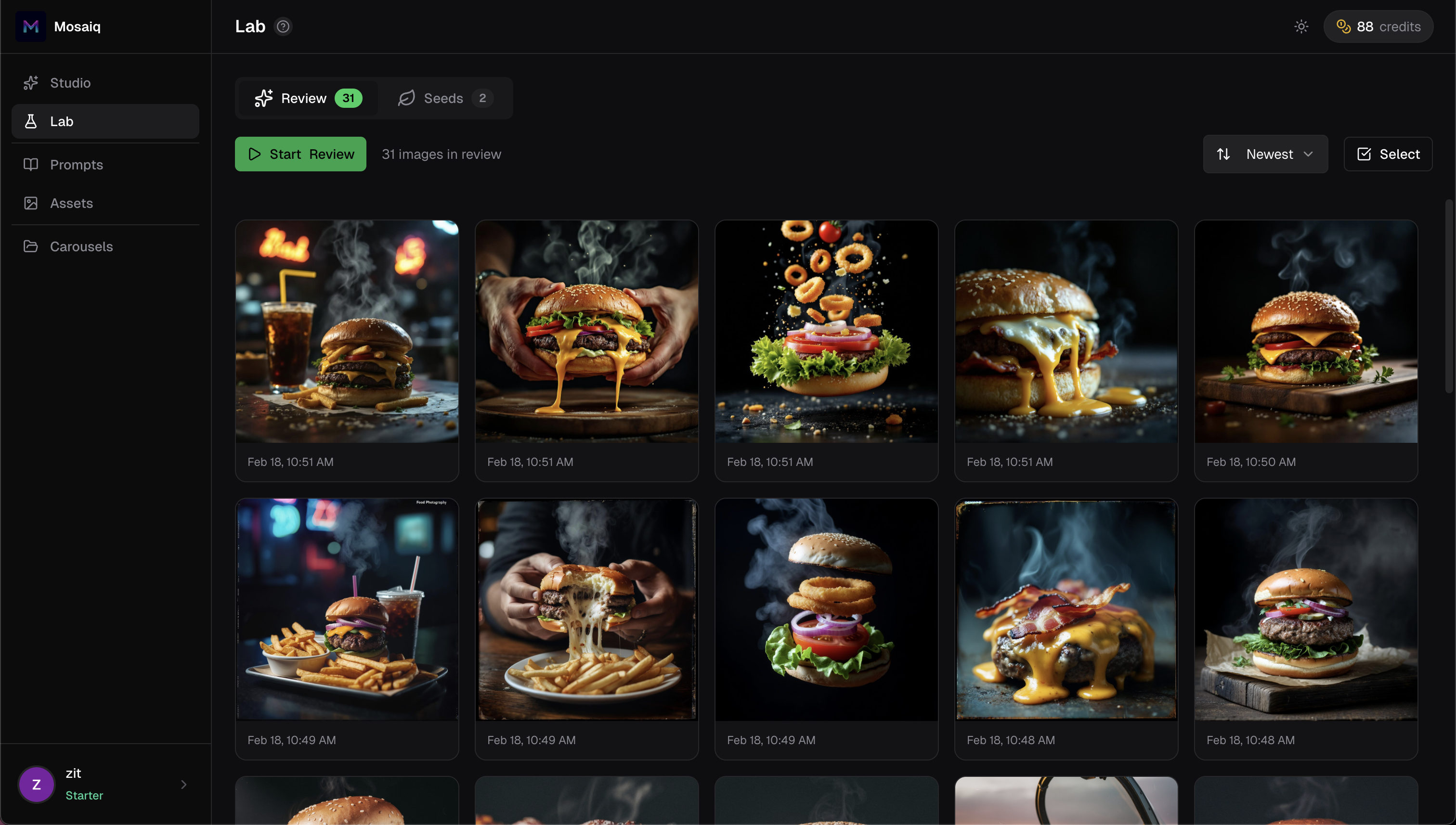 Mosaiq - Screenshot 2 showing product features and functionality
