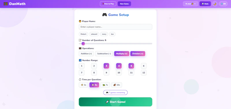 DanMath screenshot 2