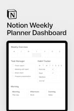 Notion Weekly Planner Dashboard gallery image
