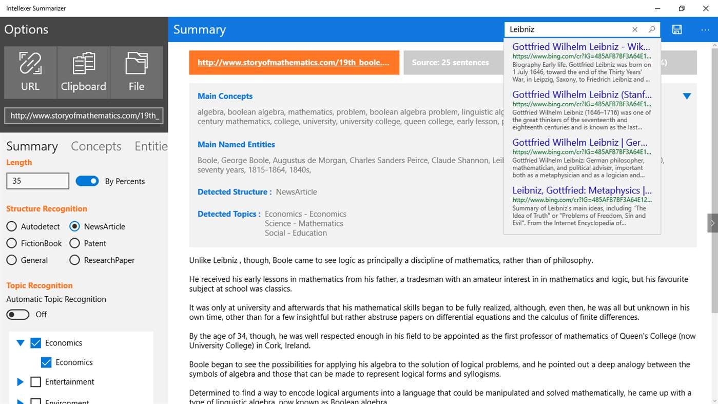 Intellexer Summarizer for Windows 10 gallery image