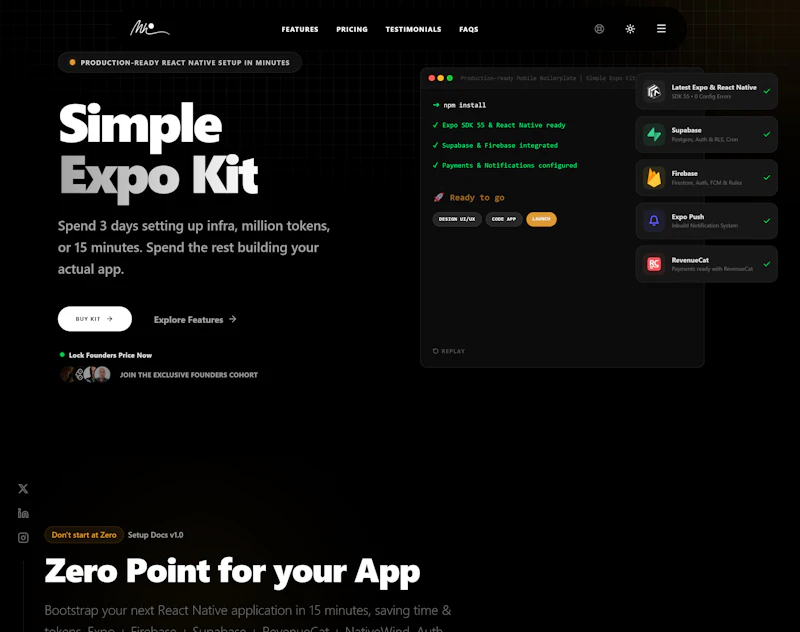 Simple Expo Kit - React Native Starter screenshot 1