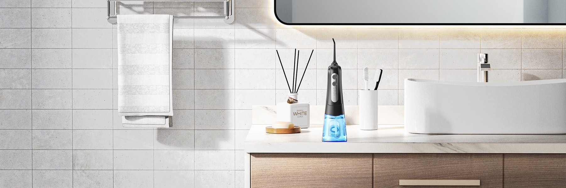 Flasse d'eau sans fil pour les dents media 2