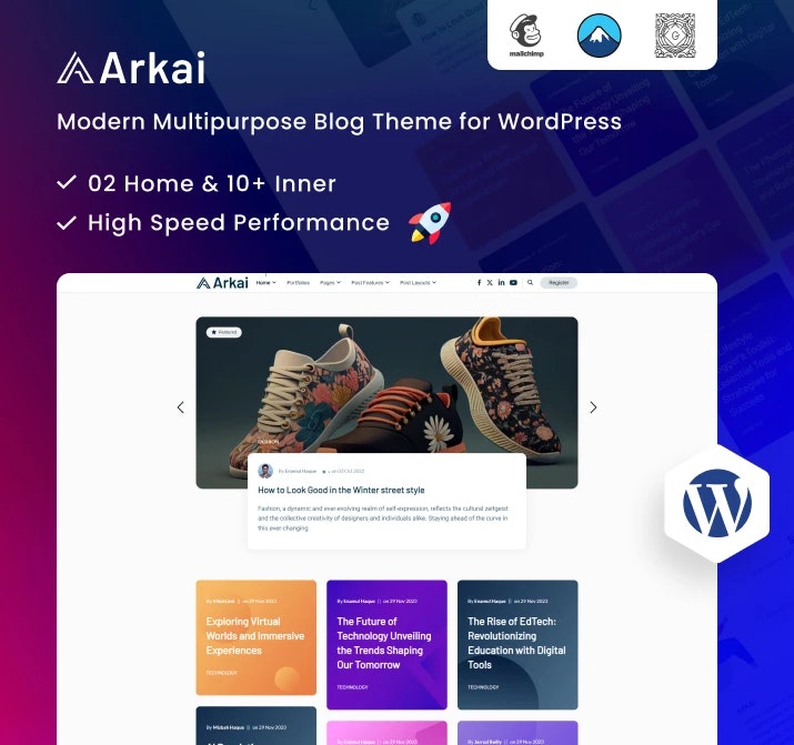 Thème arkai wordpress