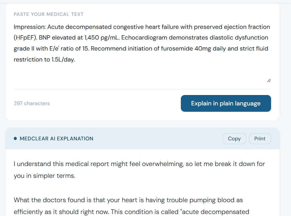 MedClear AI gallery image