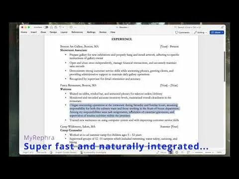 MyRephra - Seamless in-line AI anywhere
