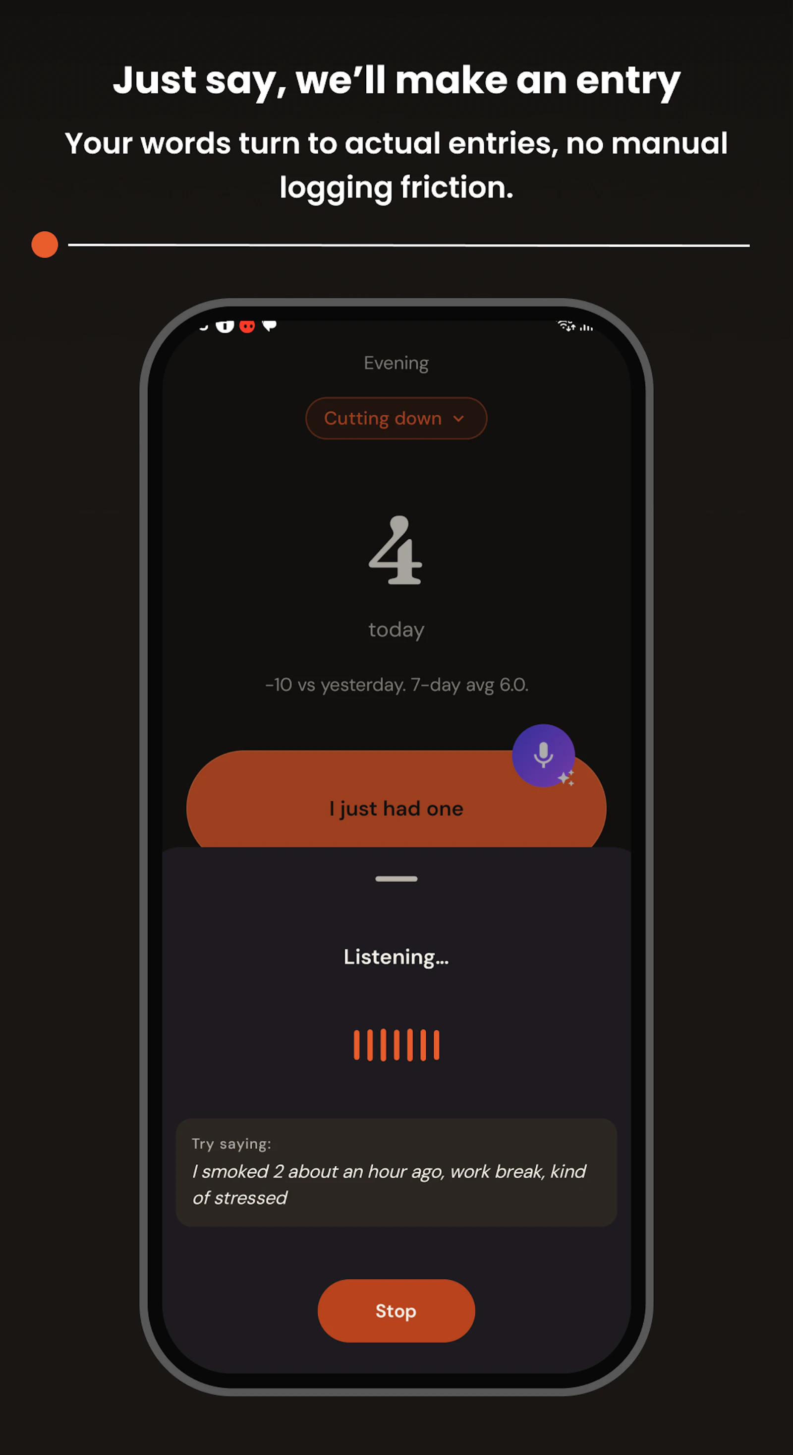 Sutts: Cigarette Tracker AI screenshot 1