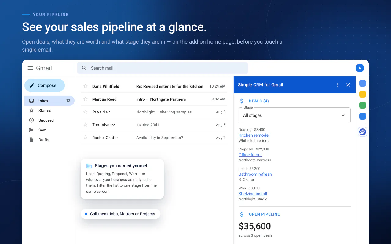 Simple CRM For Gmail™ gallery image