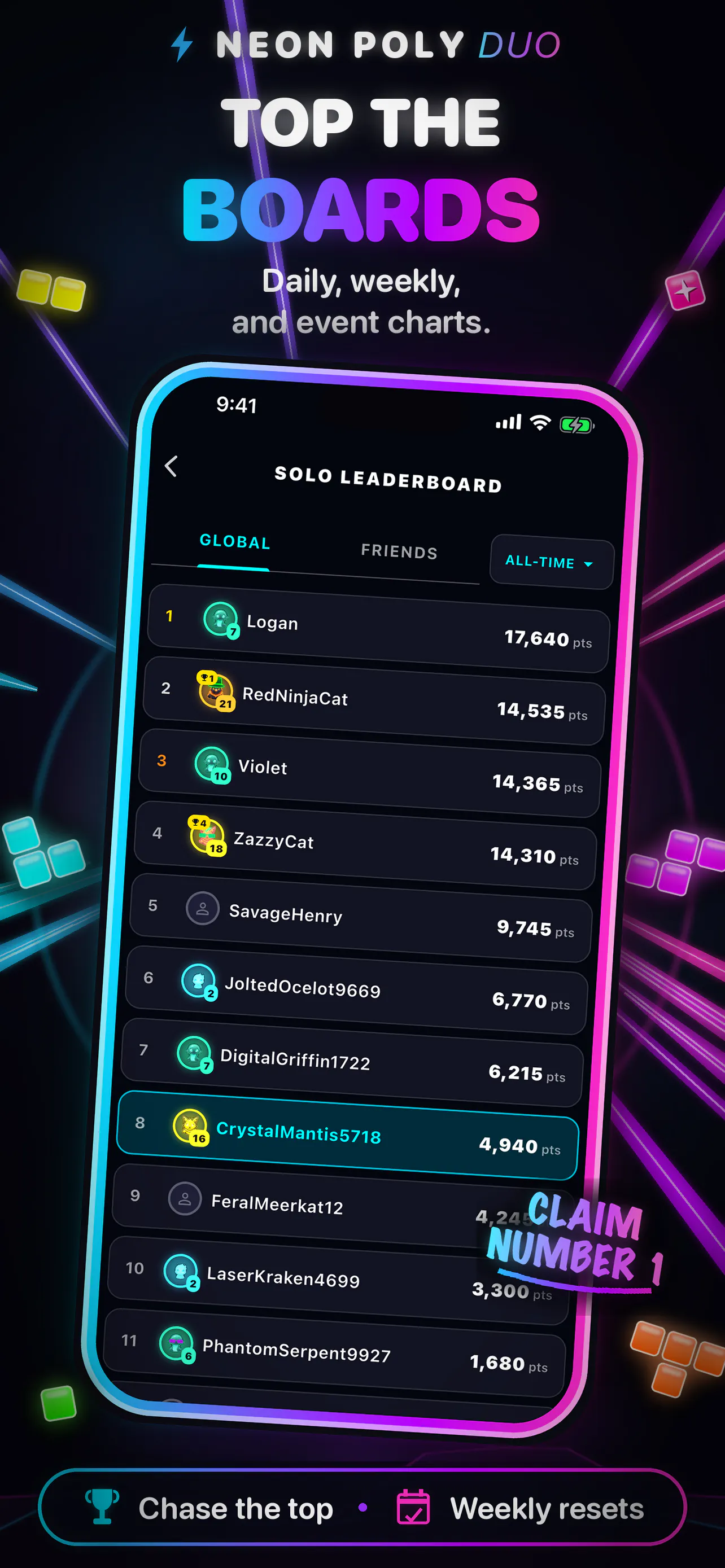 Neon Poly Duo: Block Battles gallery image